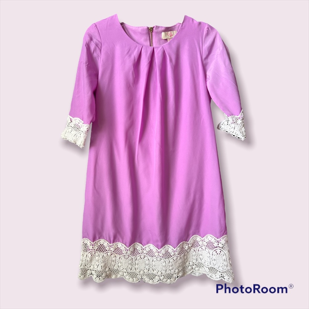 GB Girls Purple Dress with White Laces